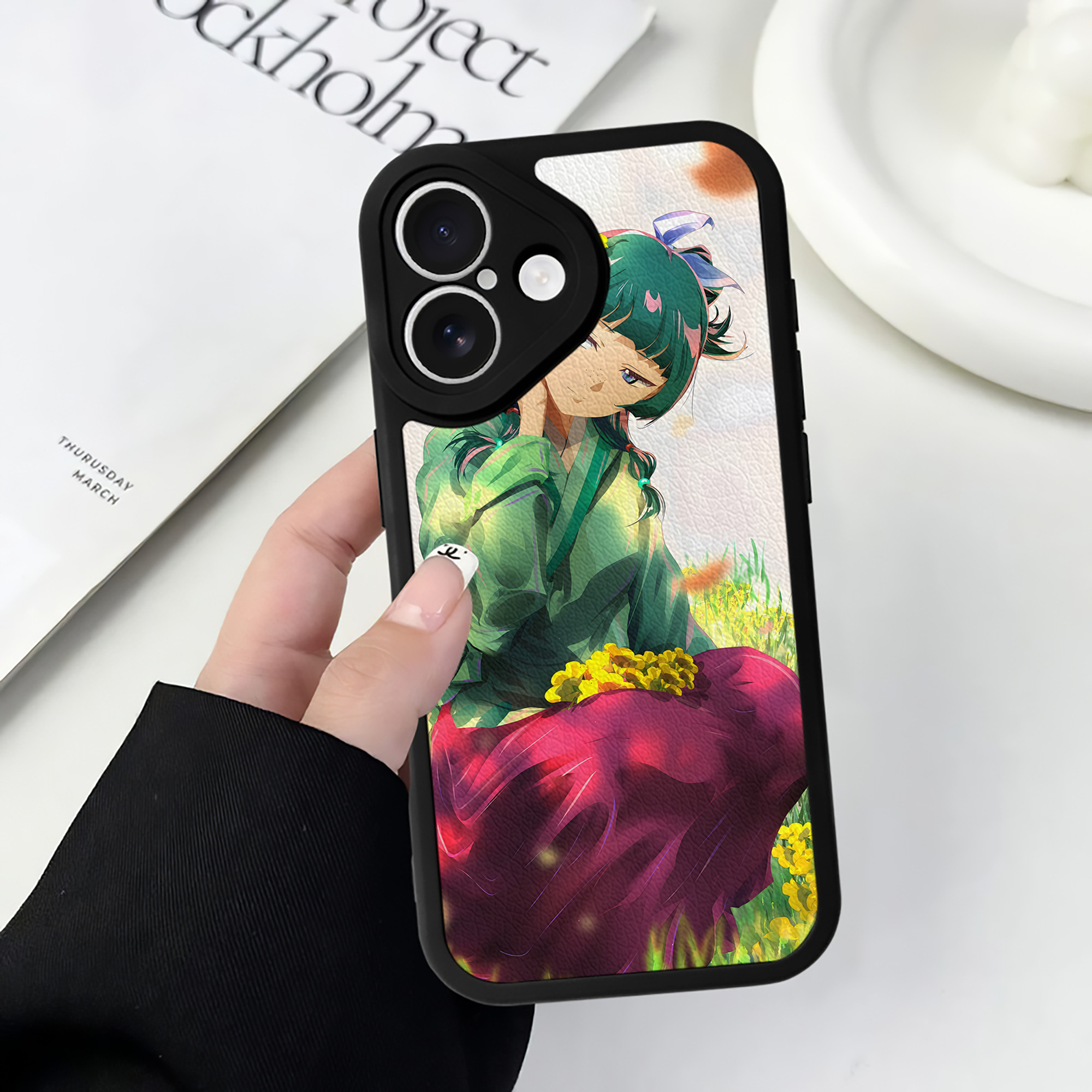 （画像用） 薬屋のひとりごと The Apothecary Diaries 【iPhone 16シリーズ対応】シリコンスマホケース（レザー調） 材質：シリコン